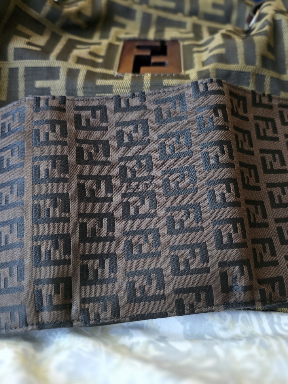 Fendi Brown Monogram Tote Bag with Leather Handles - Picture 16 of 16